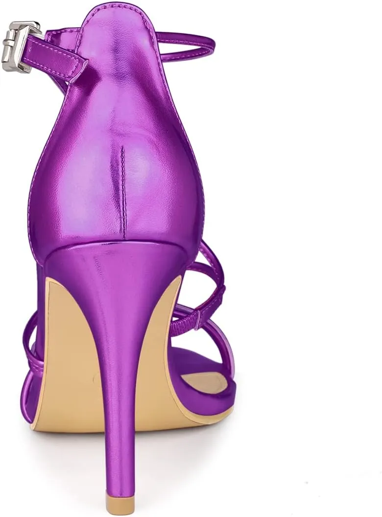 Allegra K Women's Party Strappy Stiletto High Heels Sandals