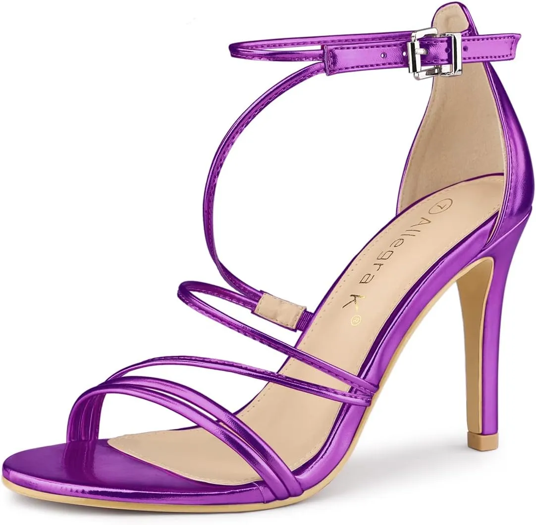 Allegra K Women's Party Strappy Stiletto High Heels Sandals