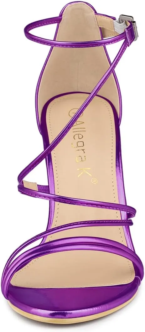 Allegra K Women's Party Strappy Stiletto High Heels Sandals