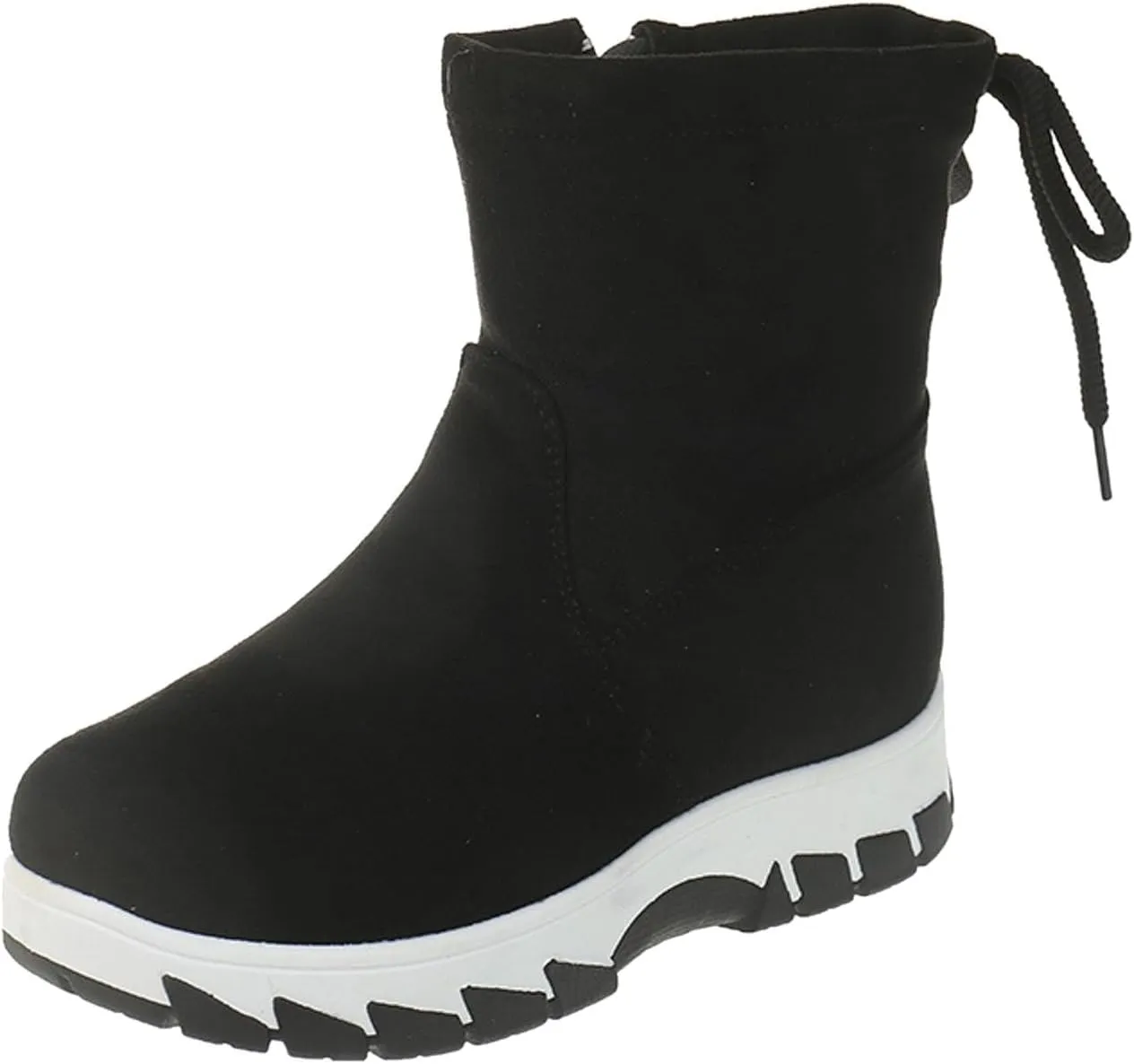 Ankle Snow Boots for Women Lace up Thick Warm Boots Anti Slip Outdoor Waterproof Walking Platform Winter Shoes