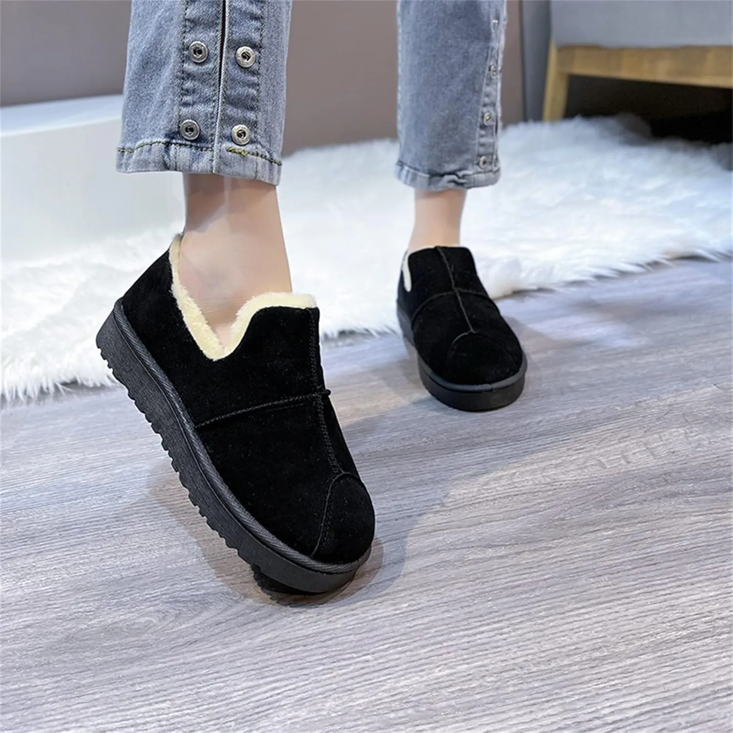 Ankle Winter Boots for Women Slip on Comfortable Ankle Fashion Boot Lace up Ankle Booties Casual Cold Weather Booties