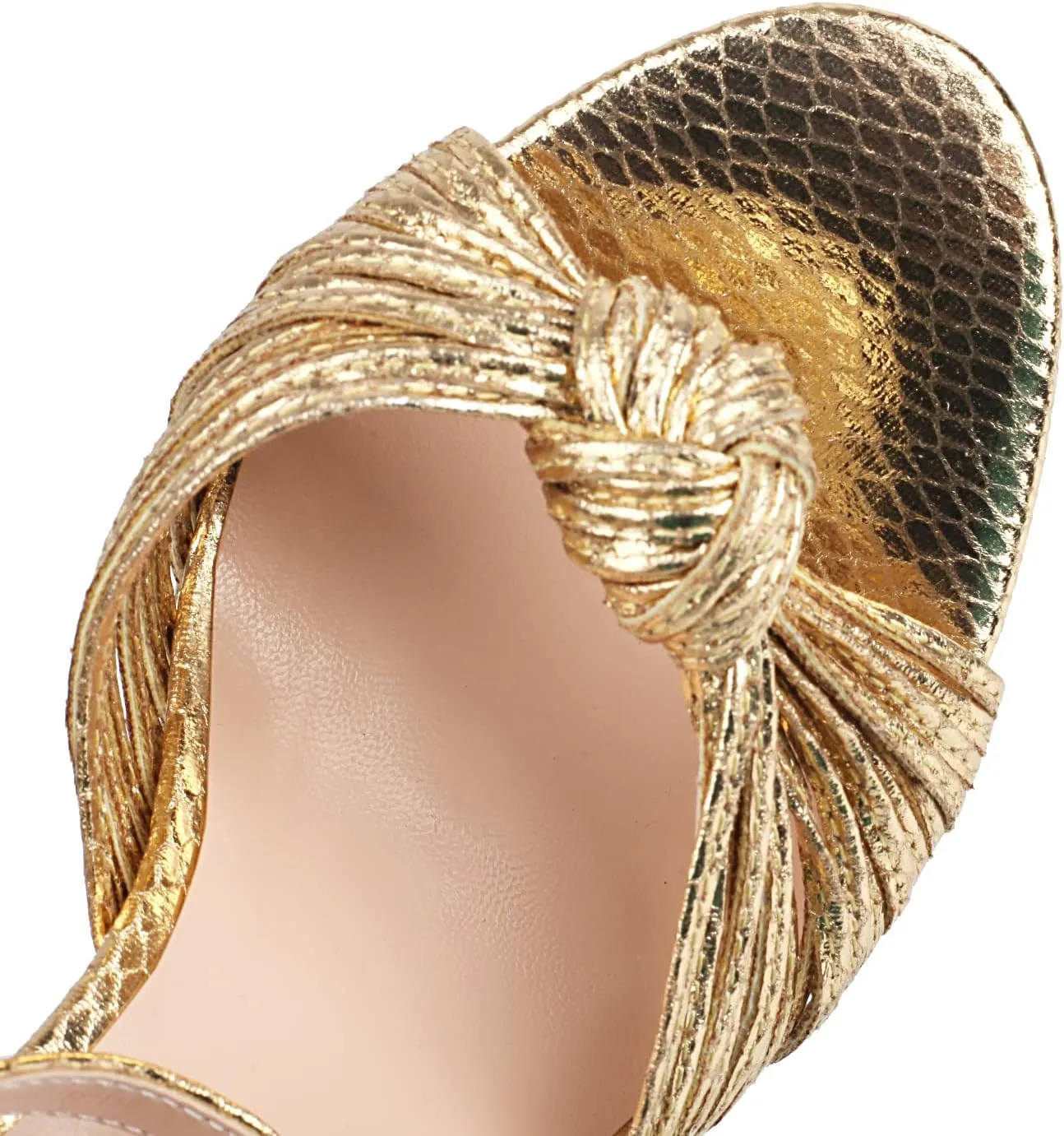 Arqa Platform Chunky Sandals for Women Dressy Summer Knotted Heeled Sandals Ankle Strap Party High Heels