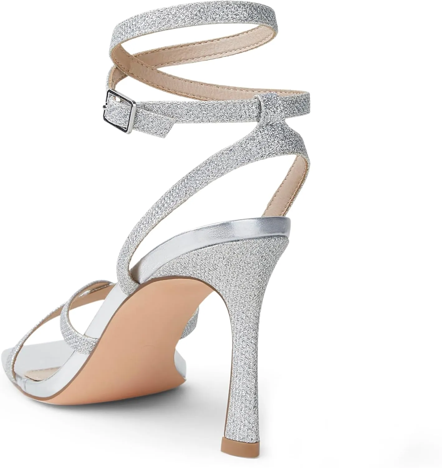 Arromic High Heels for Women Strappy Stilettos Square Open Toe Buckle Ankle Strap Sexy Wedding Dress Heeled Sandals