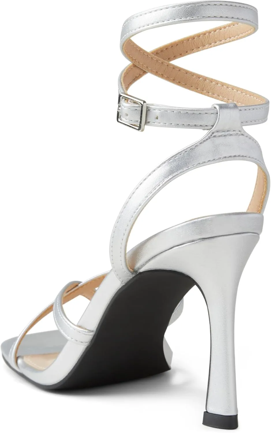 Arromic High Heels for Women Strappy Stilettos Square Open Toe Buckle Ankle Strap Sexy Wedding Dress Heeled Sandals