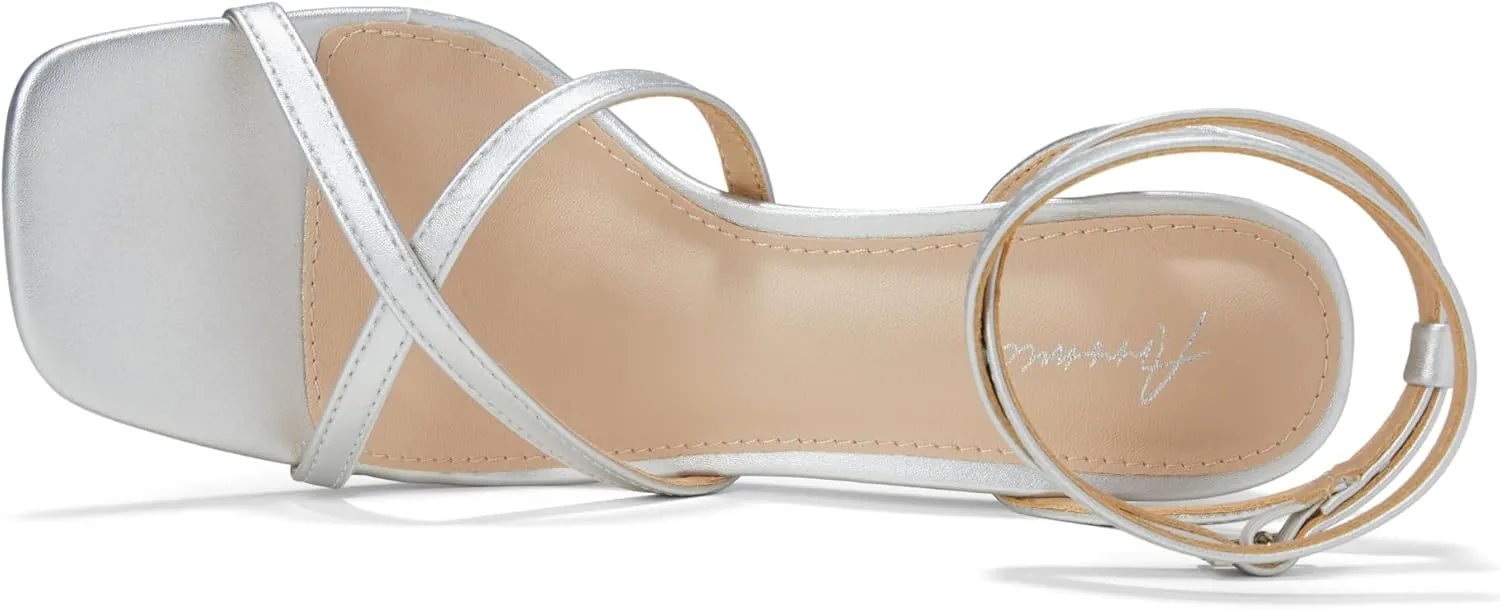 Arromic High Heels for Women Strappy Stilettos Square Open Toe Buckle Ankle Strap Sexy Wedding Dress Heeled Sandals