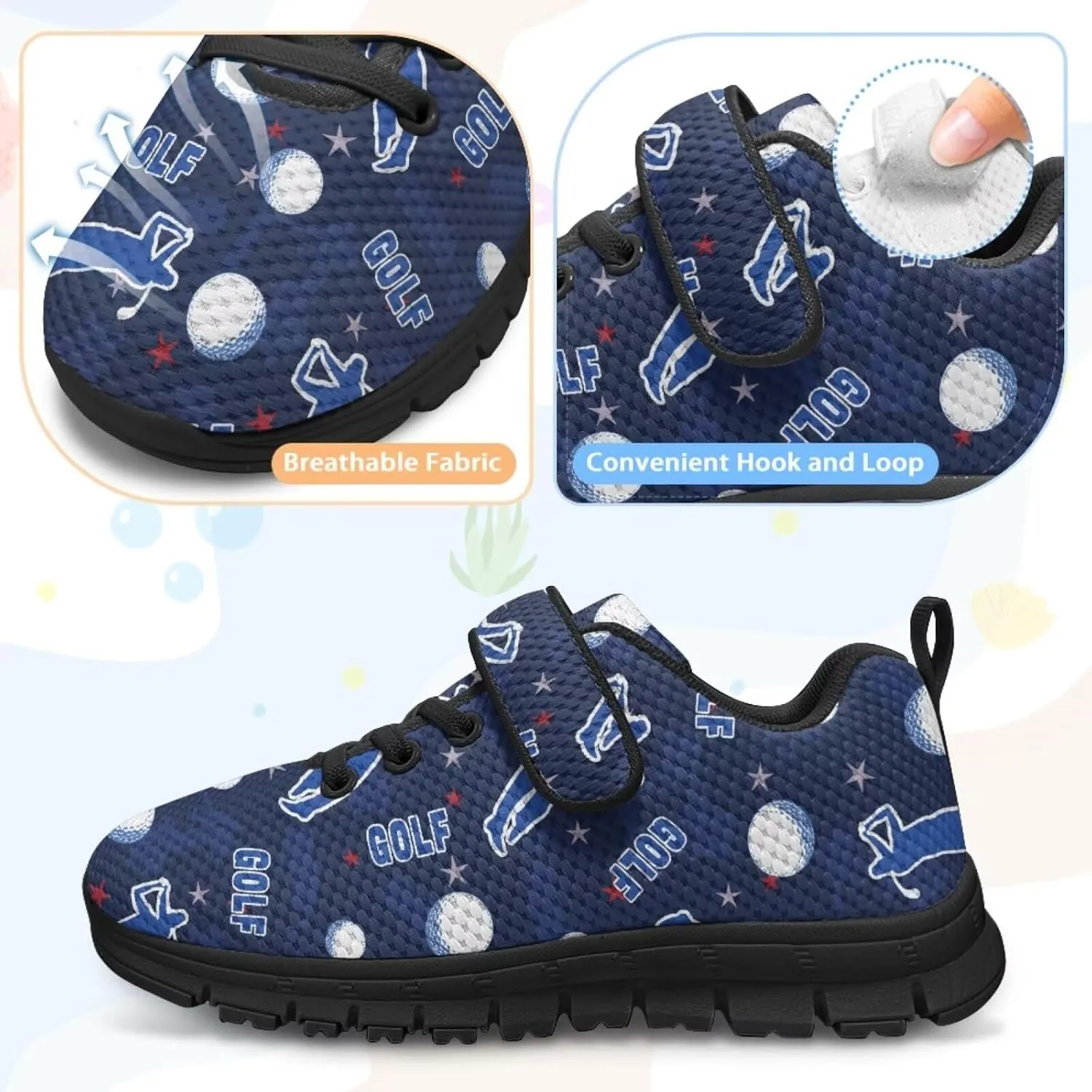Ball Print Sport Athletic Shoes for Girls Boys Fashion Tennis Sneakers Running Walking Sneaker