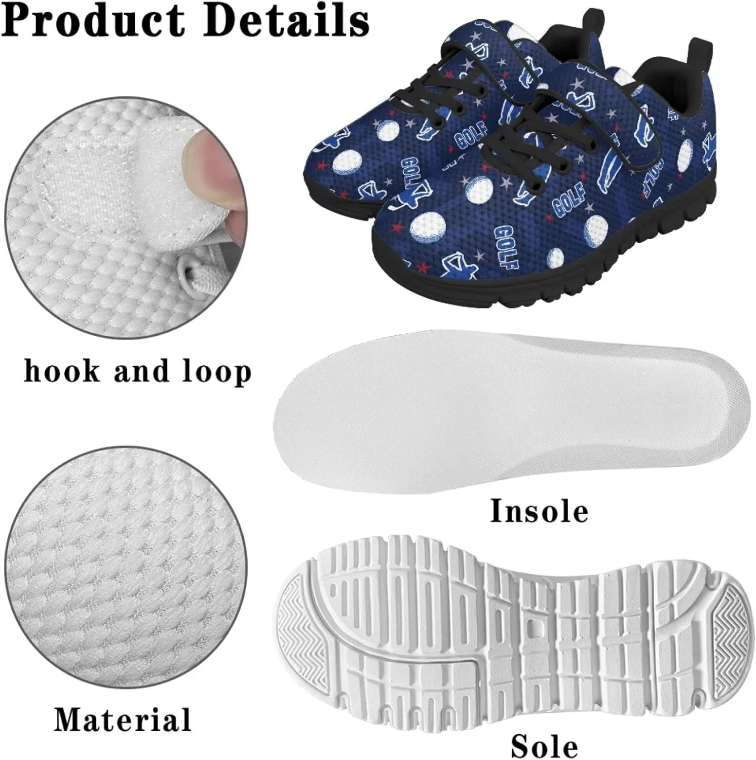 Ball Print Sport Athletic Shoes for Girls Boys Fashion Tennis Sneakers Running Walking Sneaker