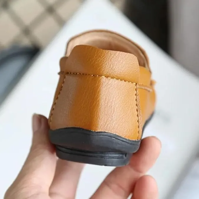 Boys Dress Loafer Shoes Leather Casual Shoes Slip-On Comfort