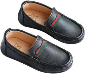 Boys Dress Loafer Shoes Leather Casual Shoes Slip-On Comfort