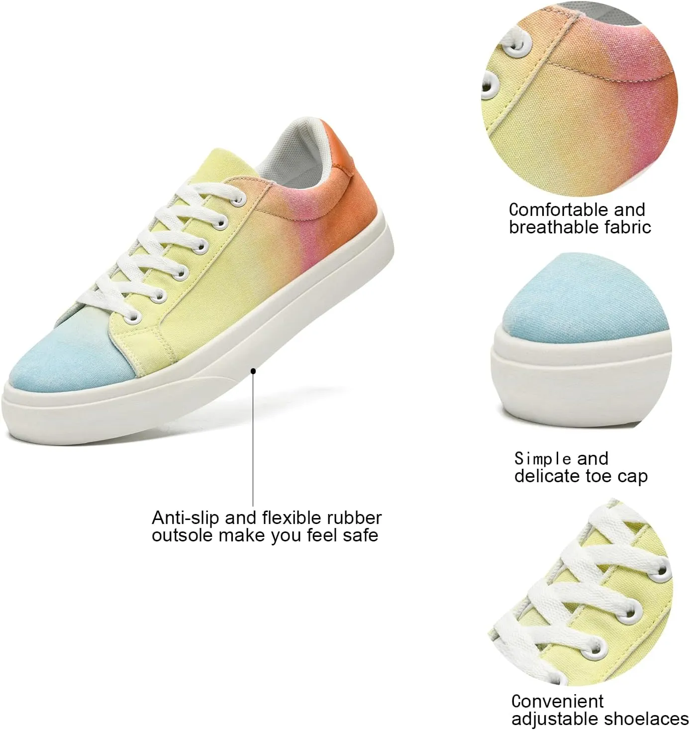 Canvas Shoes for Women and Men Low Top Lace Up Shoes Comfortable Tennis Shoes, Women's Fashion Sneakers Classic Casual Shoes