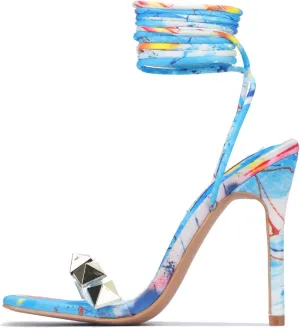 Cape Robbin Womens Stiletto High Heels Strappy Lace Up Sandals