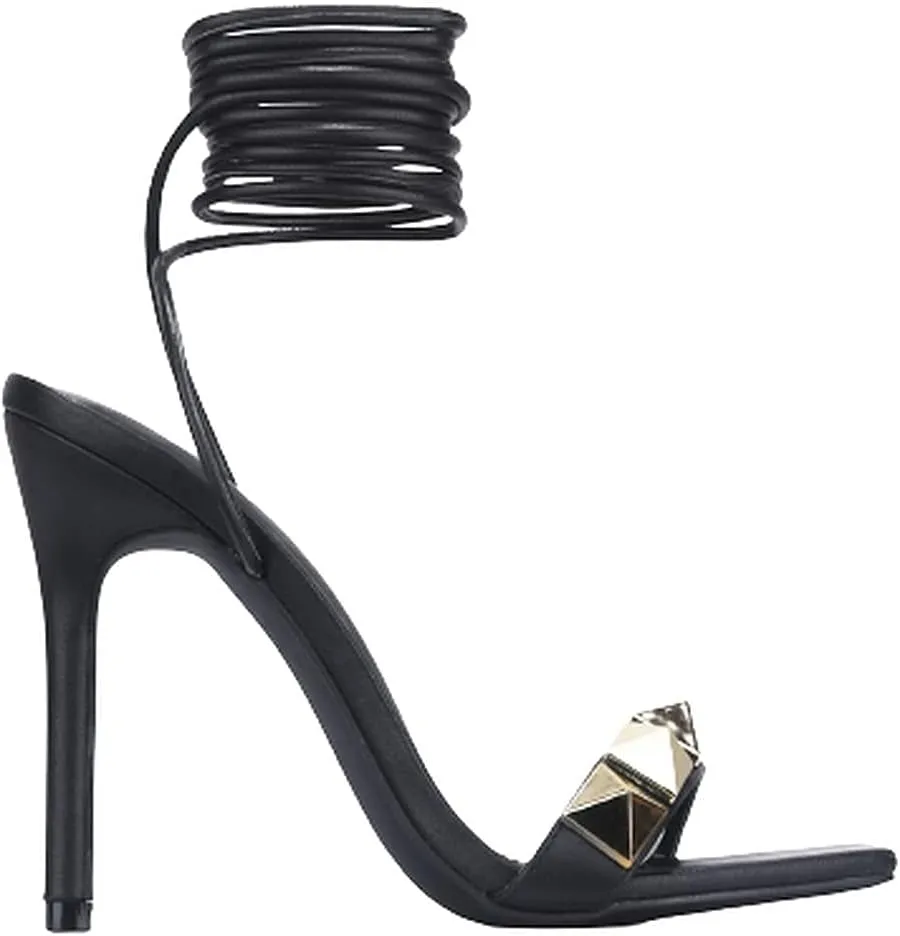Cape Robbin Womens Stiletto High Heels Strappy Lace Up Sandals