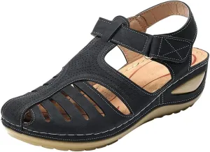 Closed Toe Sandals Women Womens Summer Sandals Casual Bohemia Gladiator Closed Toe Wedge Shoes Comfort Ankle Strap Slip On Platform Sandals