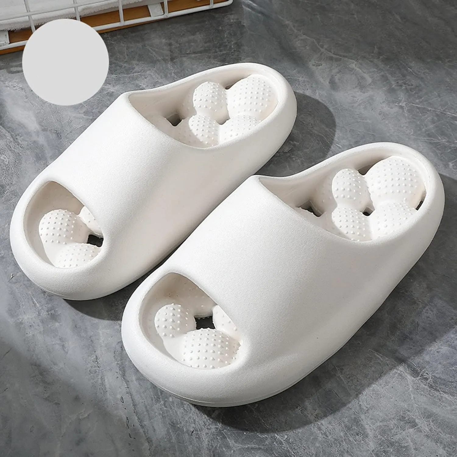 Cloud Slippers for Women Open Toe Shower Shoes Bathroom Sandals Open Toe Shower Shoes Shower Slides for Women