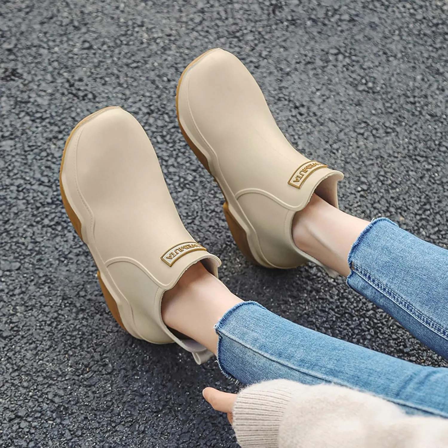Couple Rain Shoes Outside Wear Versatile Water Shoes Thick Bottom Comfortable Non Slip Womens Original Short Rain Boot