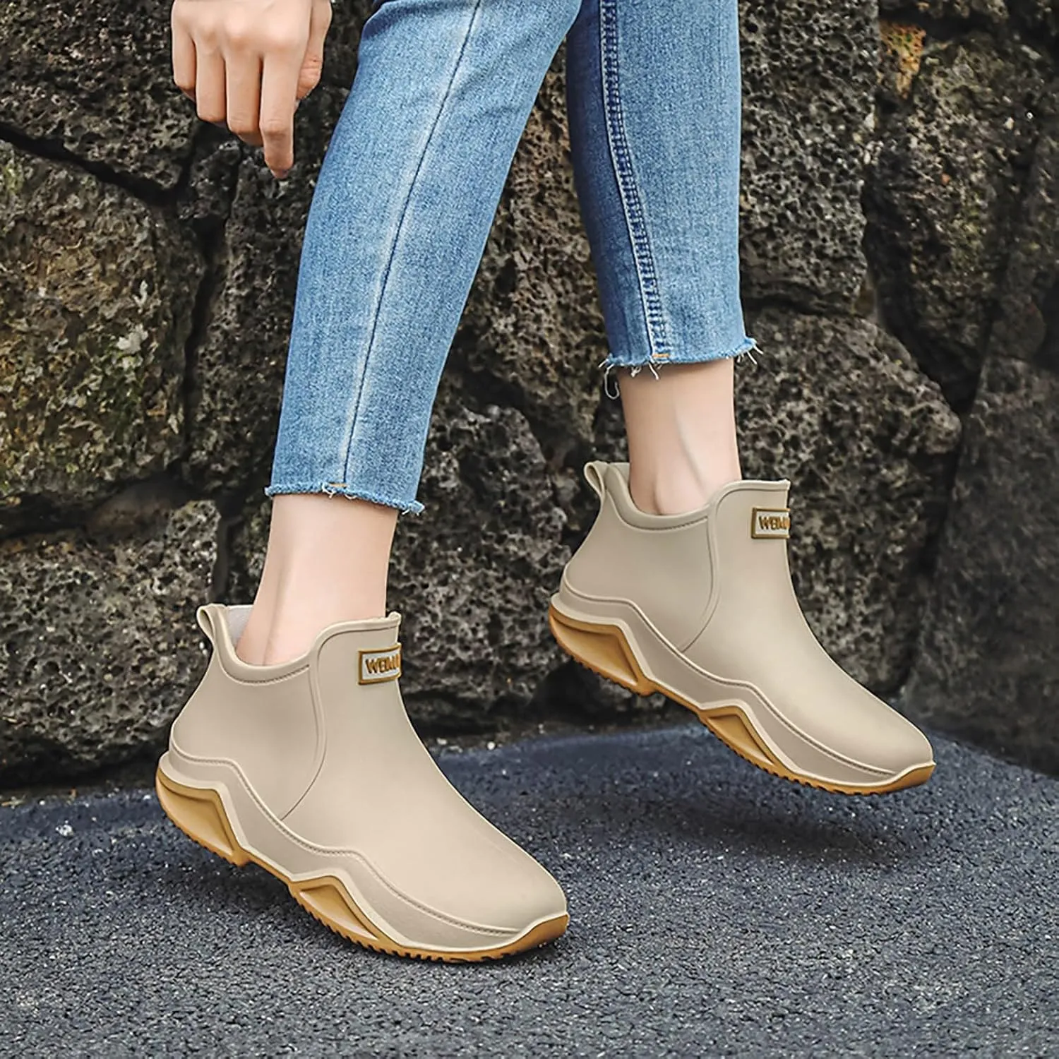 Couple Rain Shoes Outside Wear Versatile Water Shoes Thick Bottom Comfortable Non Slip Womens Original Short Rain Boot