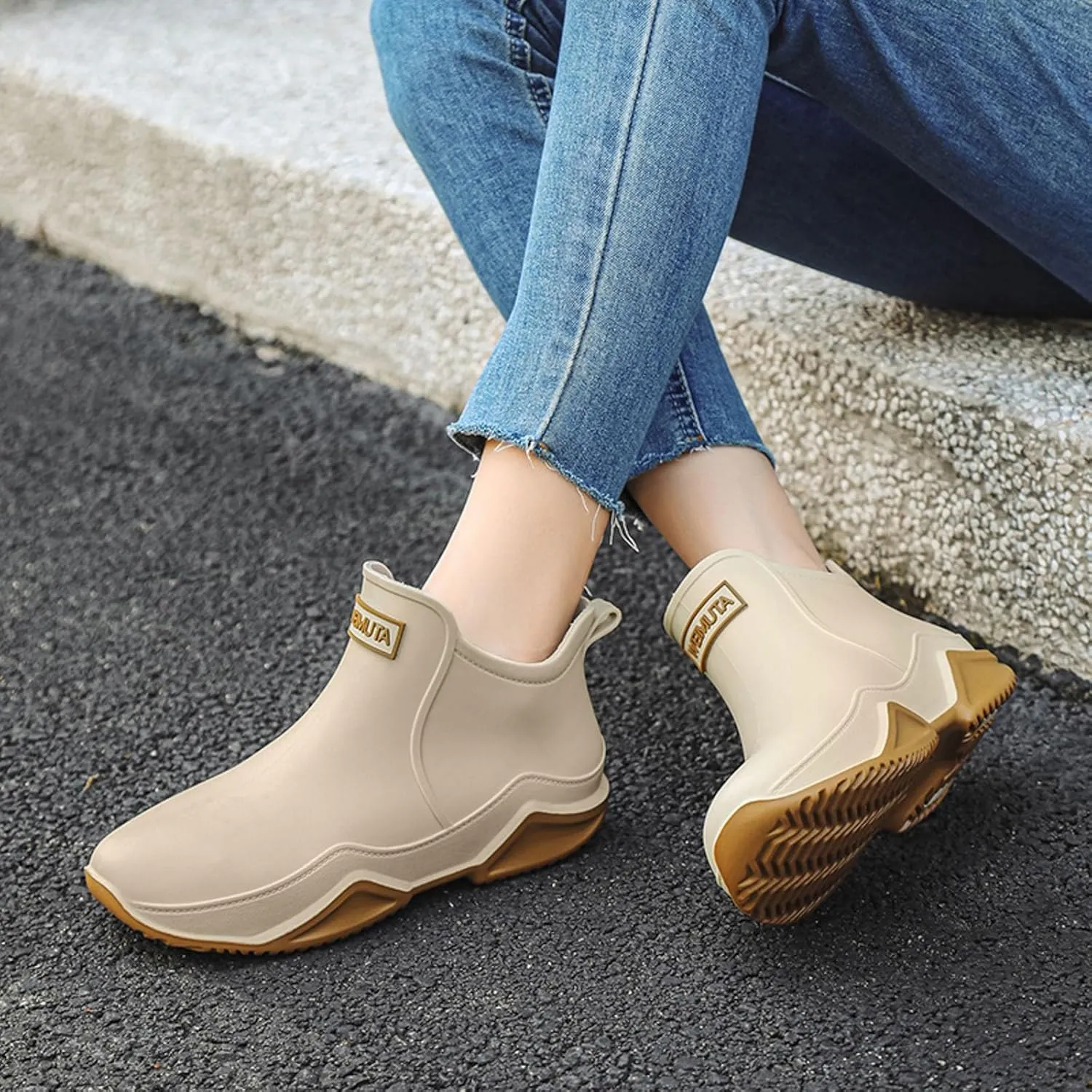 Couple Rain Shoes Outside Wear Versatile Water Shoes Thick Bottom Comfortable Non Slip Womens Original Short Rain Boot