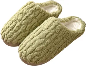 Ctreela Womens Furry Teddy Slippers Fuzzy Slippers for Women Cozy Indoor Fluffy Comfy Soft Plush Bedroom House Slides Shoes