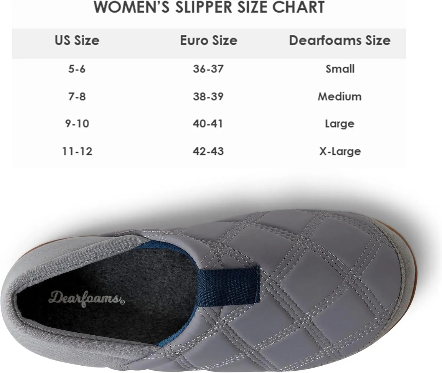 Dearfoams Women's River Closed Back Memory Foam Energy Return Slipper