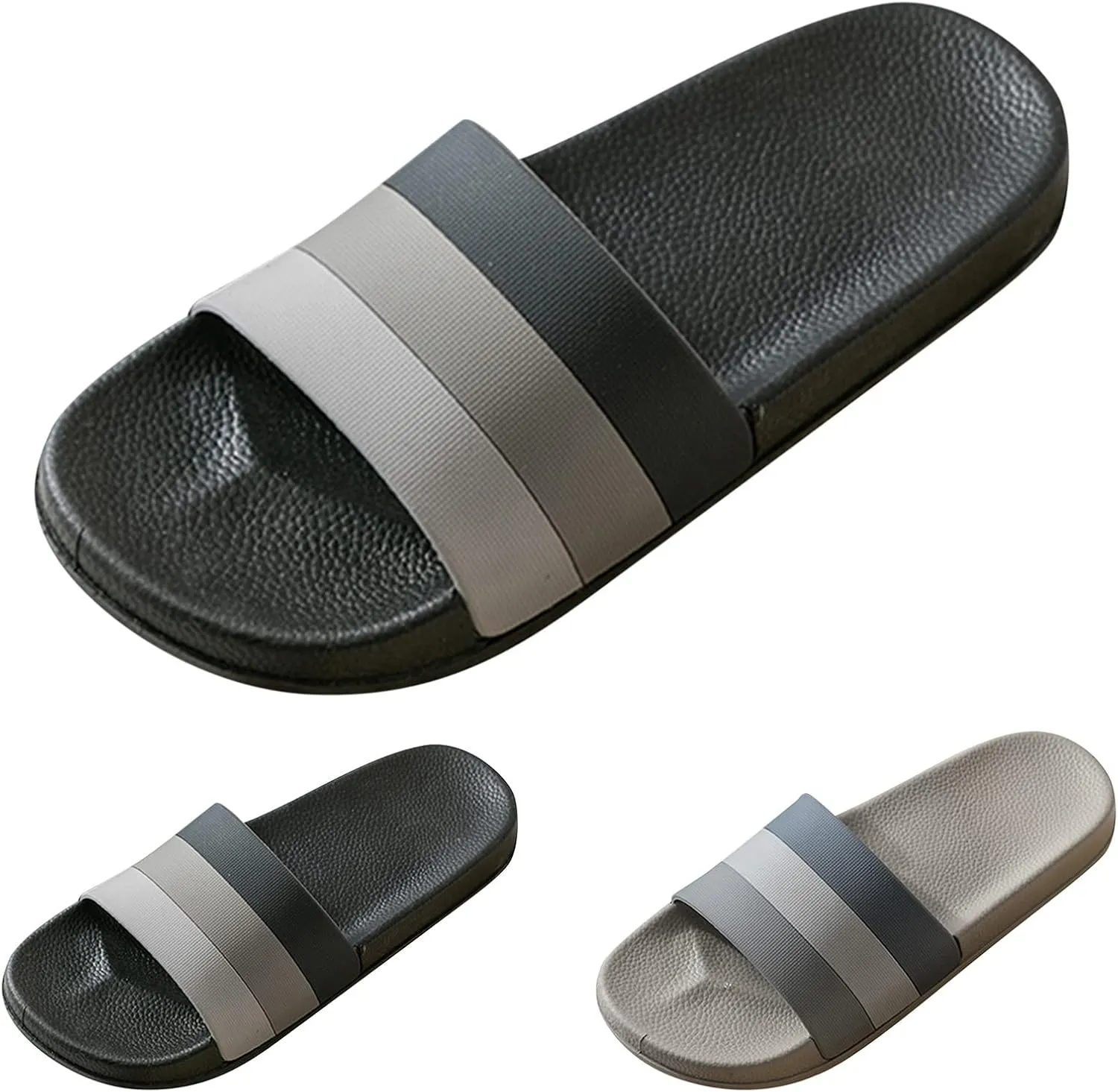 Fashion All Seasons Men Slippers Indoor Thick Sole Non Slip Open Toe Comfortable Men's Slippers Size 13