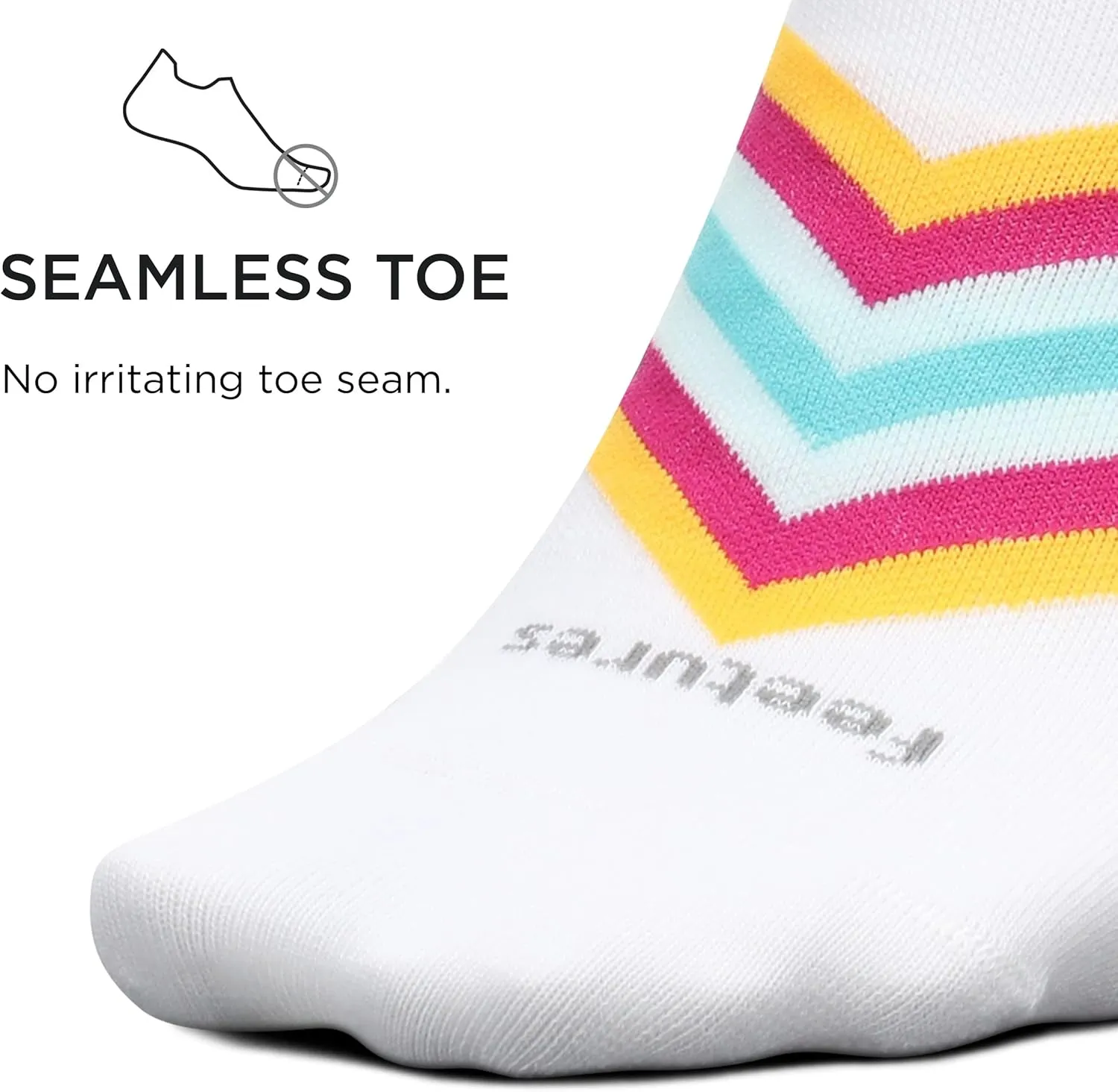 Feetures Everyday Light Cushion Invisible Sock for Men - Anti-Slip Sock Liner with Targeted Compression - (1 Pair)