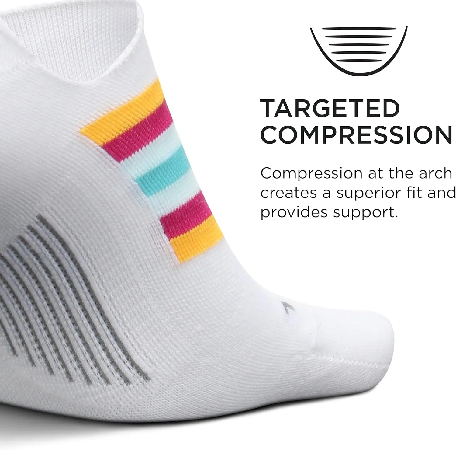 Feetures Everyday Light Cushion Invisible Sock for Men - Anti-Slip Sock Liner with Targeted Compression - (1 Pair)
