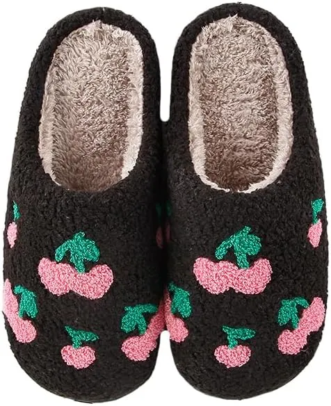 Fun and Loving Slippers Valentine's Day Style Women's & Men's Comfortable Memory Foam Slippers Fluffy and Soft Memory Foam Retro Indoor and Outdoor Home Couple Shoes