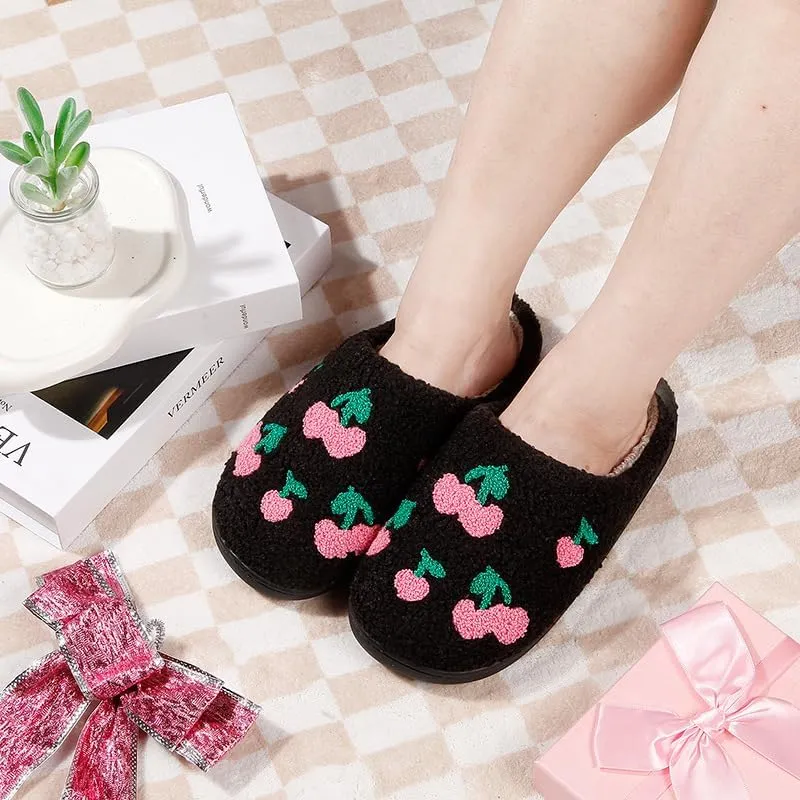 Fun and Loving Slippers Valentine's Day Style Women's & Men's Comfortable Memory Foam Slippers Fluffy and Soft Memory Foam Retro Indoor and Outdoor Home Couple Shoes