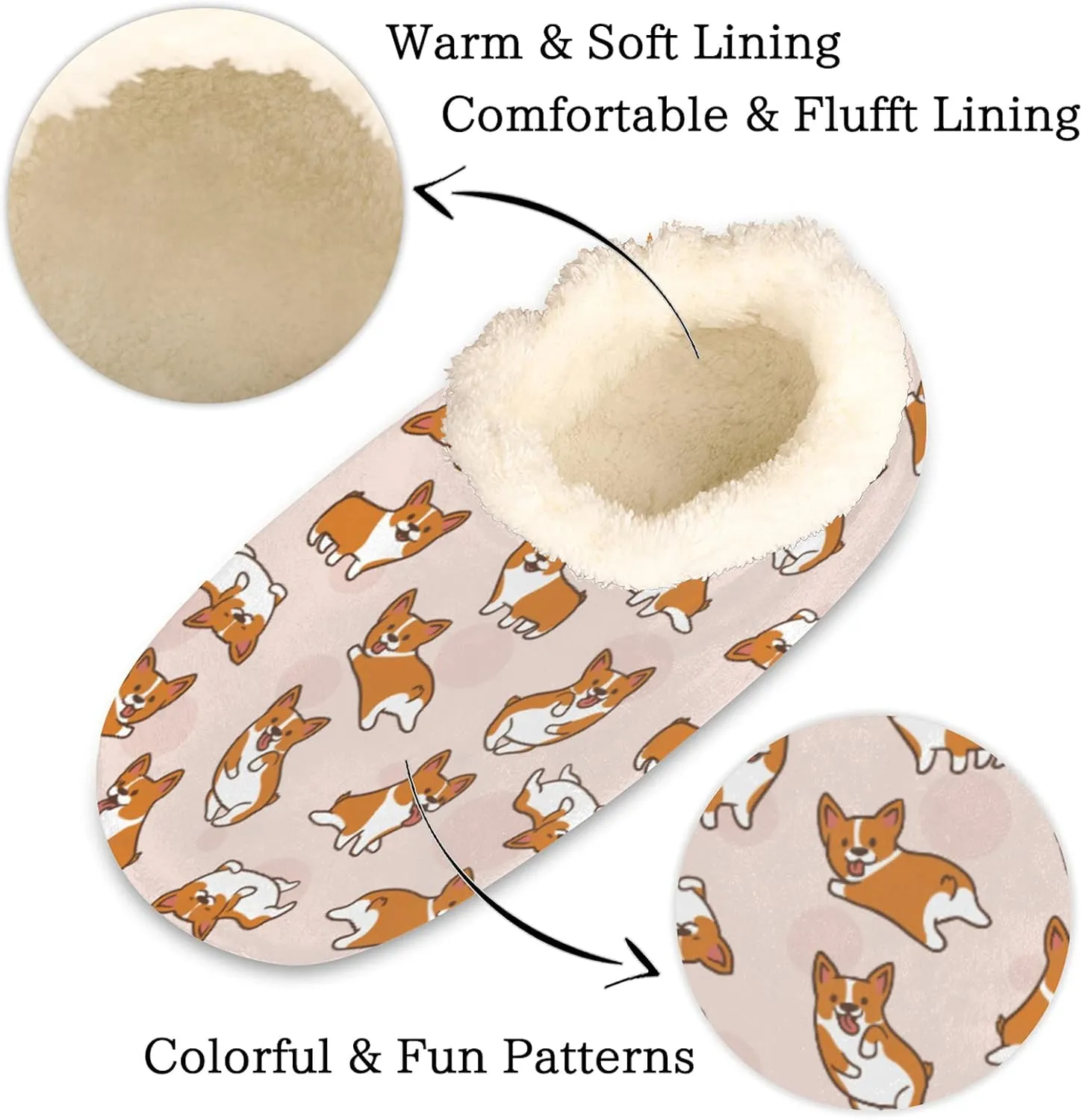 Fuzzy Memory Foam Slippers - Women's & Men's Anti-Skid Indoor/Outdoor Home Shoes