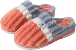 Gibobby Christmas Slippers for Women Cute Memory Foam Fluffy Soft Slippers Slip-on Winter Warm Shoes for Women