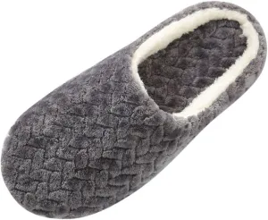 Gibobby Fuzzy Slippers fpr Women Comfy Fleece House Slippers with Memory Foam, Slip-on House Shoes for Indoor Outdoor