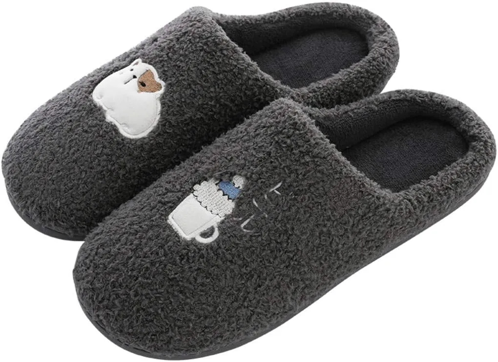 Gibobby Womens Slippers,Memory-Foam-Slippers Slip on House Slippers ndoor Outdoor Bedroom Non-Slip Soft Slippers