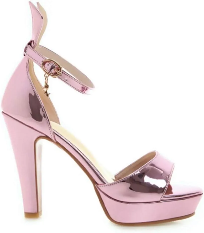 Gracemee Women Fashion Summer Shoes Block High Heels Platform Sandals