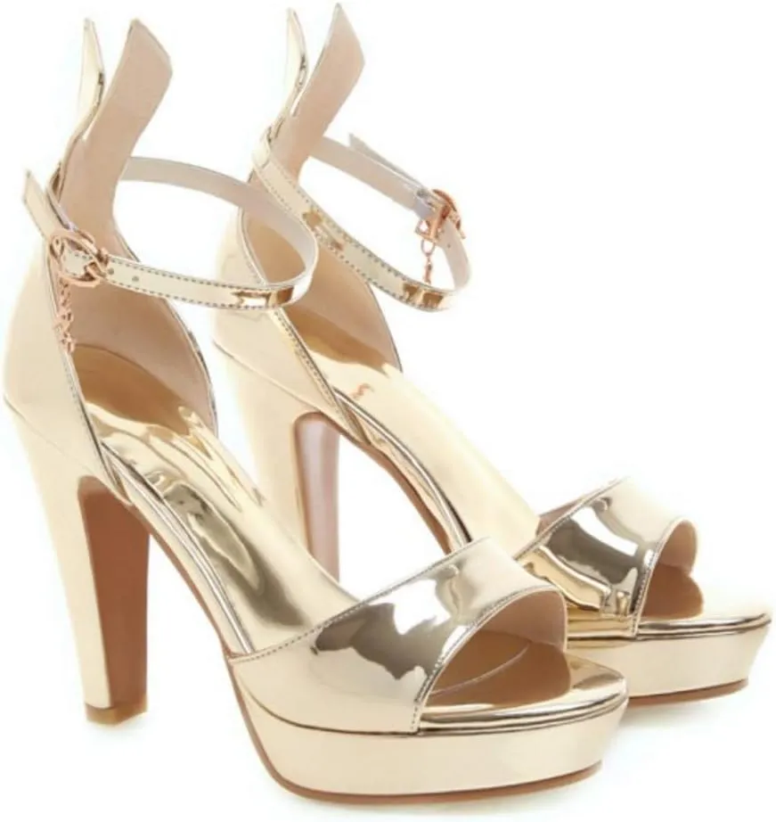 Gracemee Women Fashion Summer Shoes Block High Heels Platform Sandals