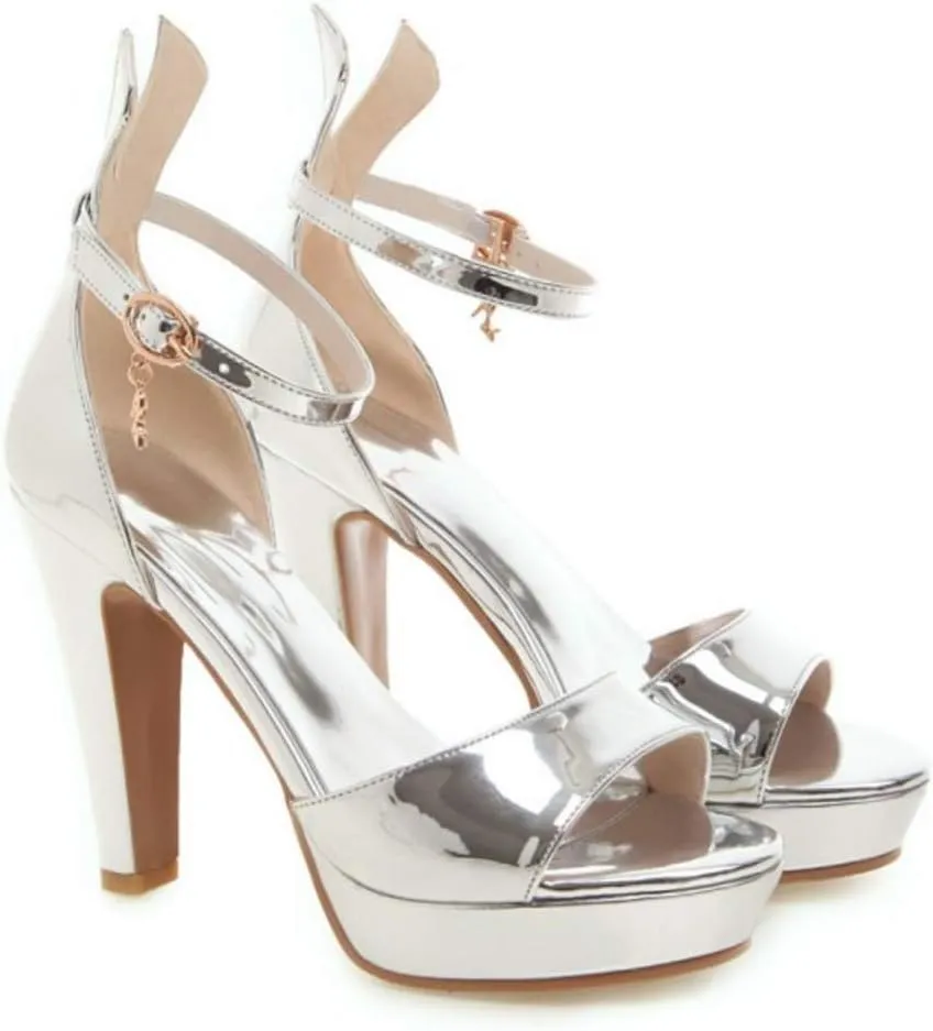 Gracemee Women Fashion Summer Shoes Block High Heels Platform Sandals