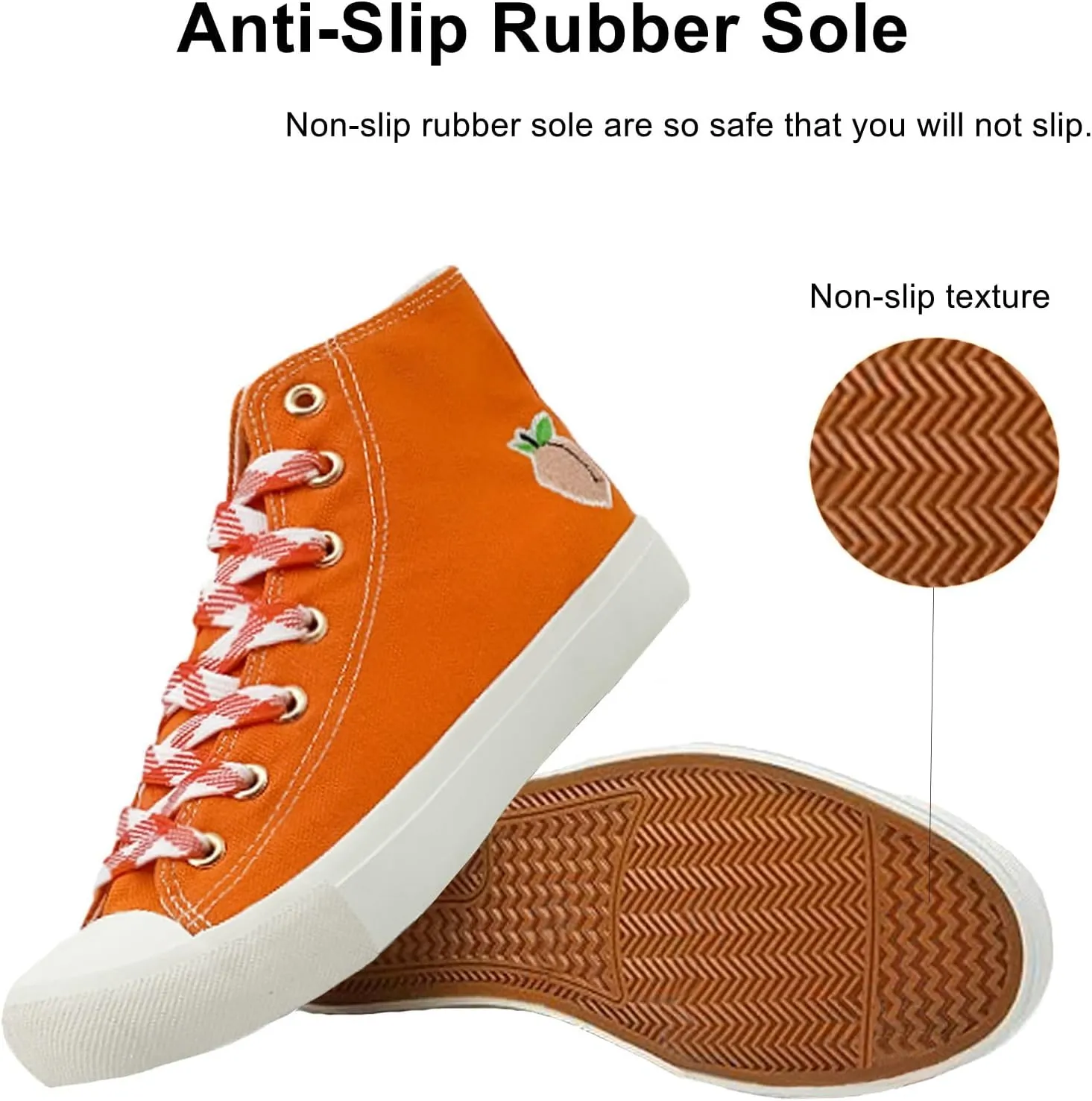 High Top Sneakers for Women Canvas Shoes Fruits Embroidery High Tops Women Casual Shoes Lace Up Fashion Sneakers