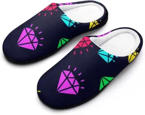 House Living Room Slippers - Memory Foam Slippers Rubber Sole Slippers