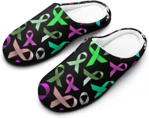 House Living Room Slippers - Memory Foam Slippers Rubber Sole Slippers