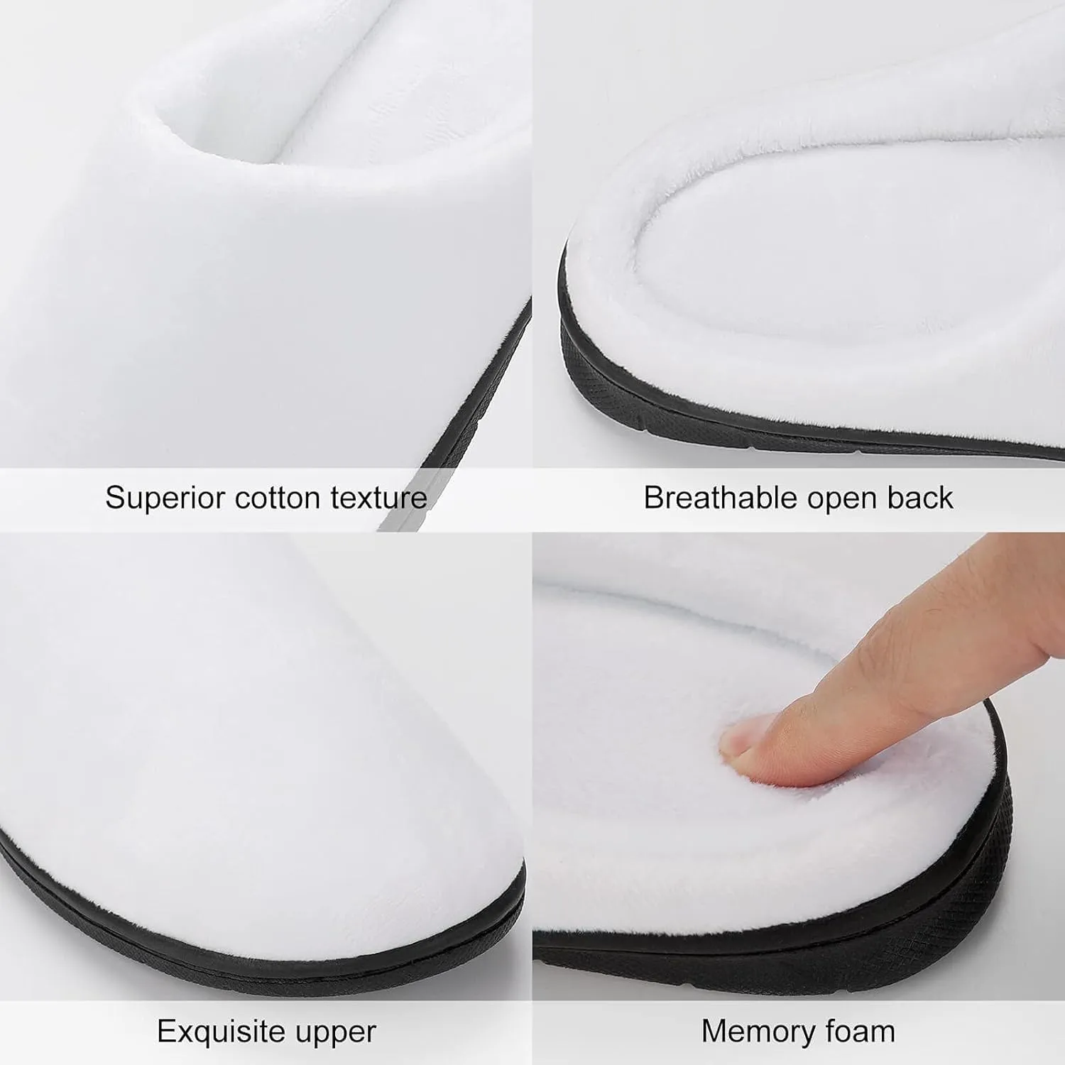 House Living Room Slippers - Memory Foam Slippers Rubber Sole Slippers