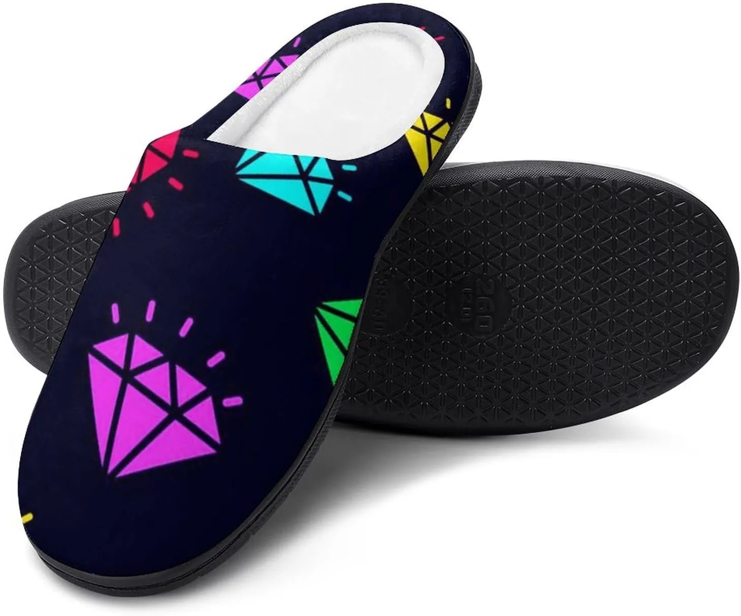 House Living Room Slippers - Memory Foam Slippers Rubber Sole Slippers