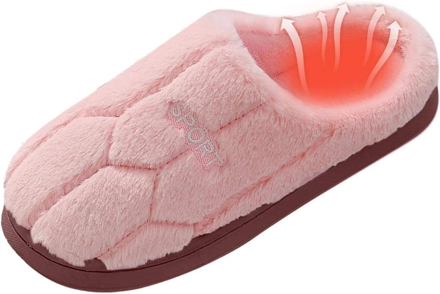 House Slippers for Women Memory Foam Fuzzy Slippers Indoor and Outdoor Slip on Bedroom Shoes with Faux Fur Lining