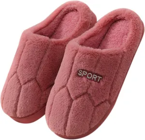 House Slippers for Women Memory Foam Fuzzy Slippers Indoor and Outdoor Slip on Bedroom Shoes with Faux Fur Lining