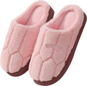 House Slippers for Women Memory Foam Fuzzy Slippers Indoor and Outdoor Slip on Bedroom Shoes with Faux Fur Lining