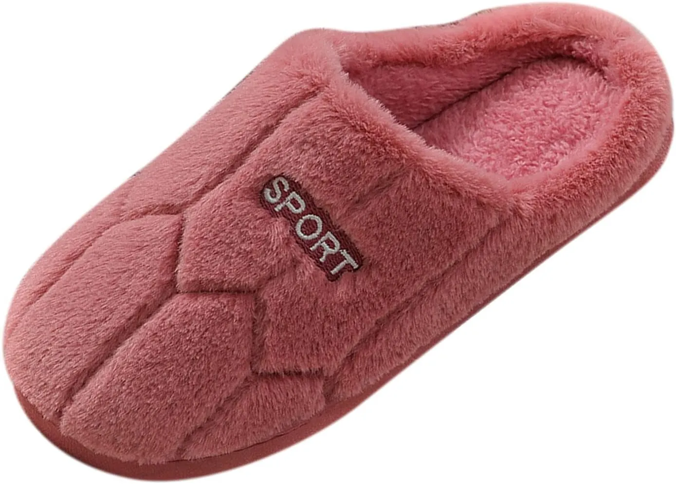 House Slippers for Women Memory Foam Fuzzy Slippers Indoor and Outdoor Slip on Bedroom Shoes with Faux Fur Lining