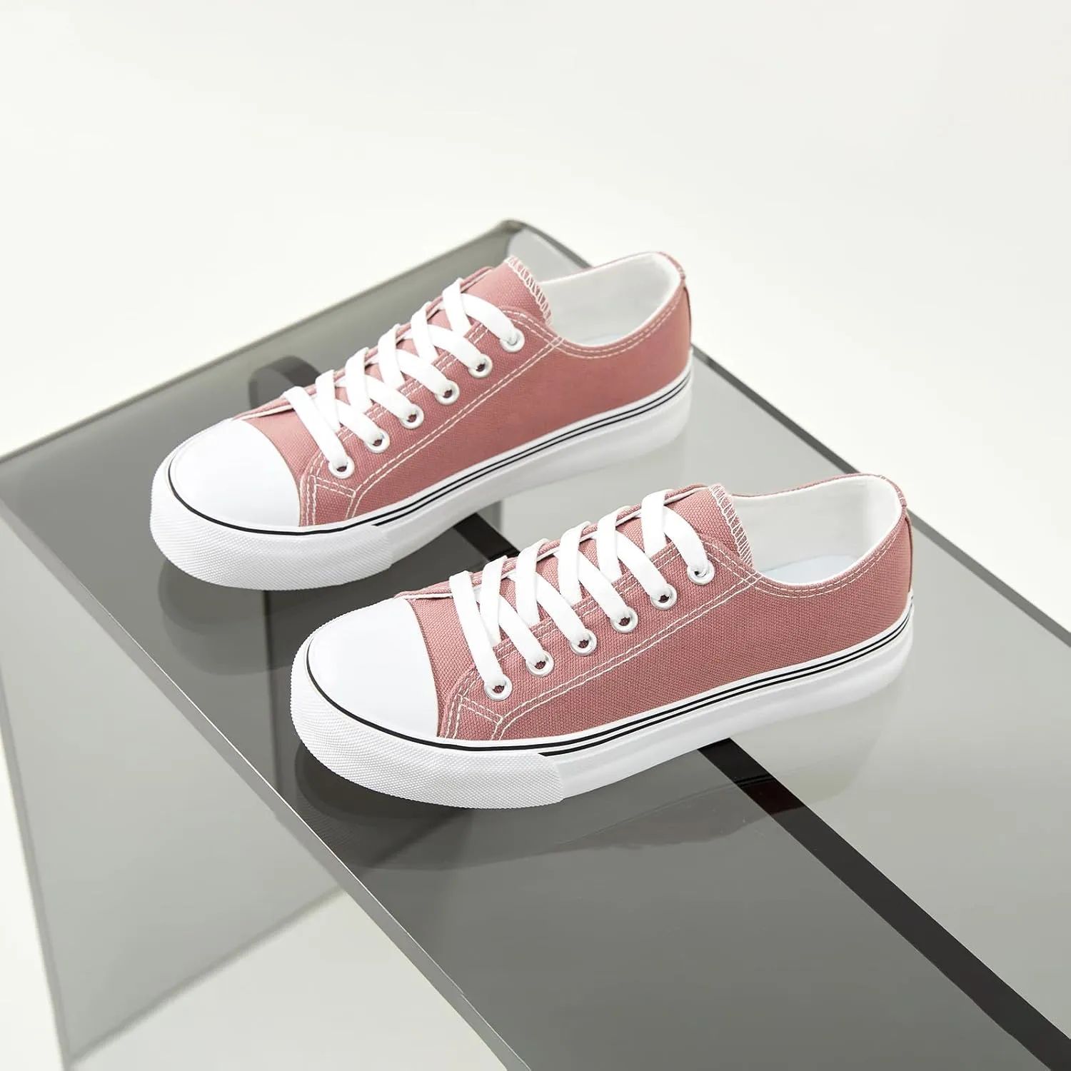 Iarus Womens Canvas Shoes Low top Sneakers for Womens Fashion Casual Shoes Walking Comfortable Shoes