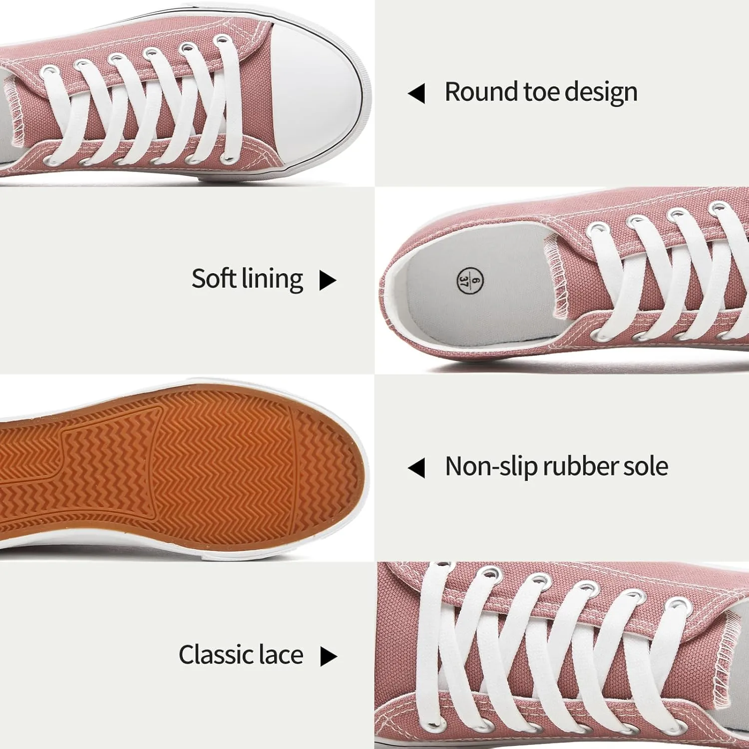 Iarus Womens Canvas Shoes Low top Sneakers for Womens Fashion Casual Shoes Walking Comfortable Shoes