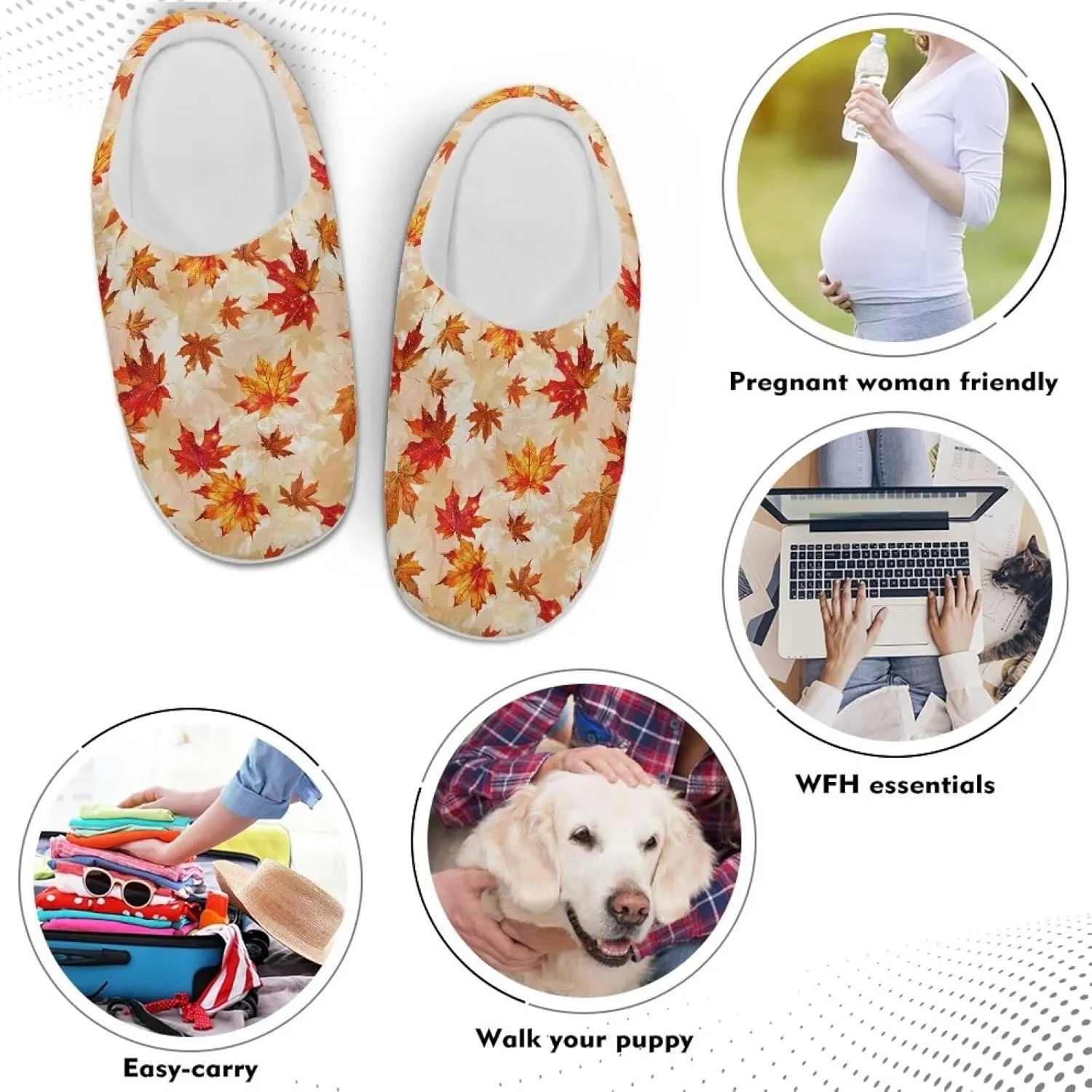 Indoor Slippers Fall Slippers Ghost Slippers for Indoor Size 4-12