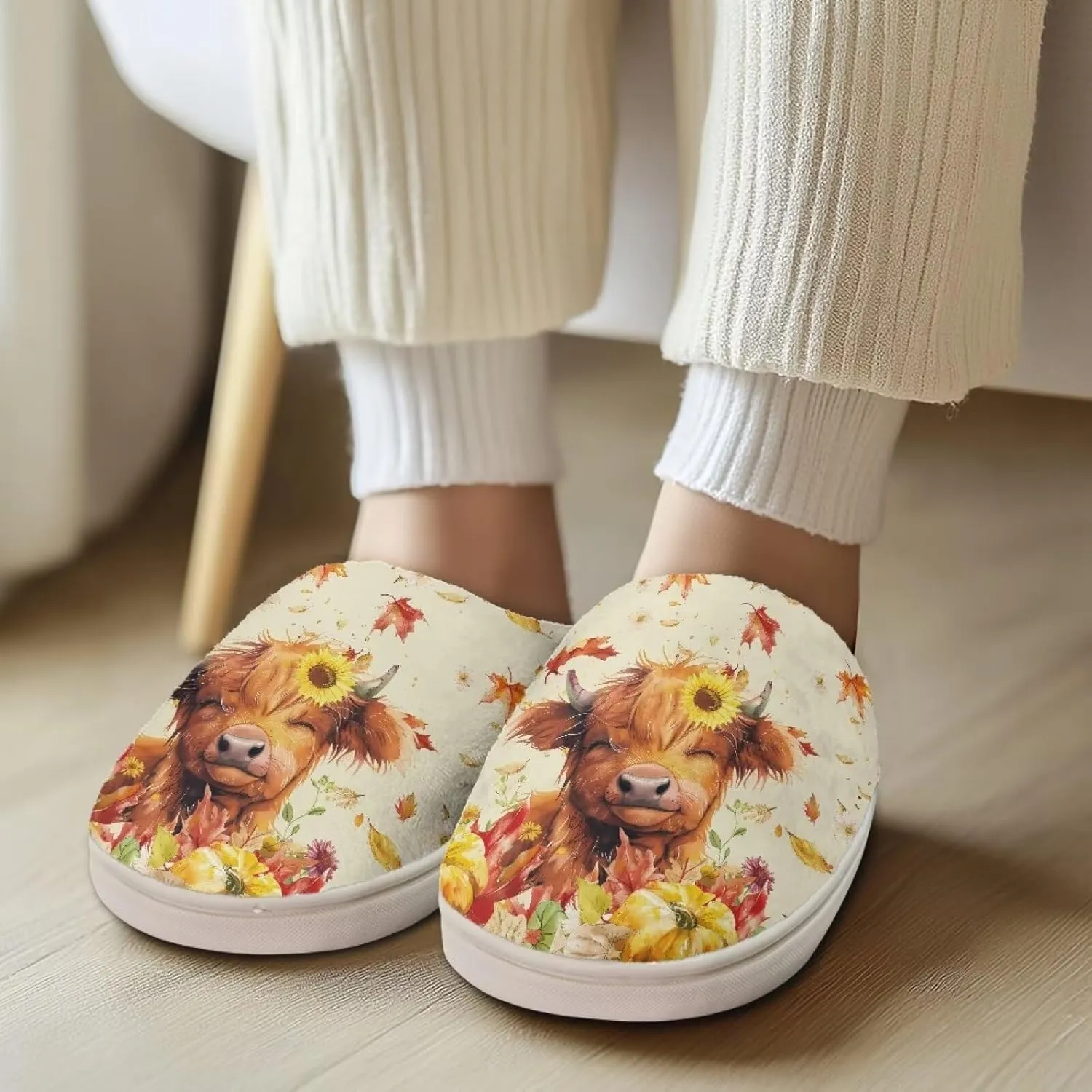 Indoor Slippers Fall Slippers Ghost Slippers for Indoor Size 4-12