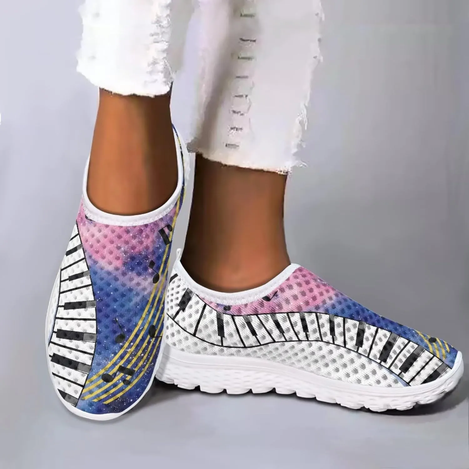 Jeiento American Flag Shoes for Men Women Road Running Shoes Womens Mens Comfortable Walking Tennis Sneakers Athletic Shoes