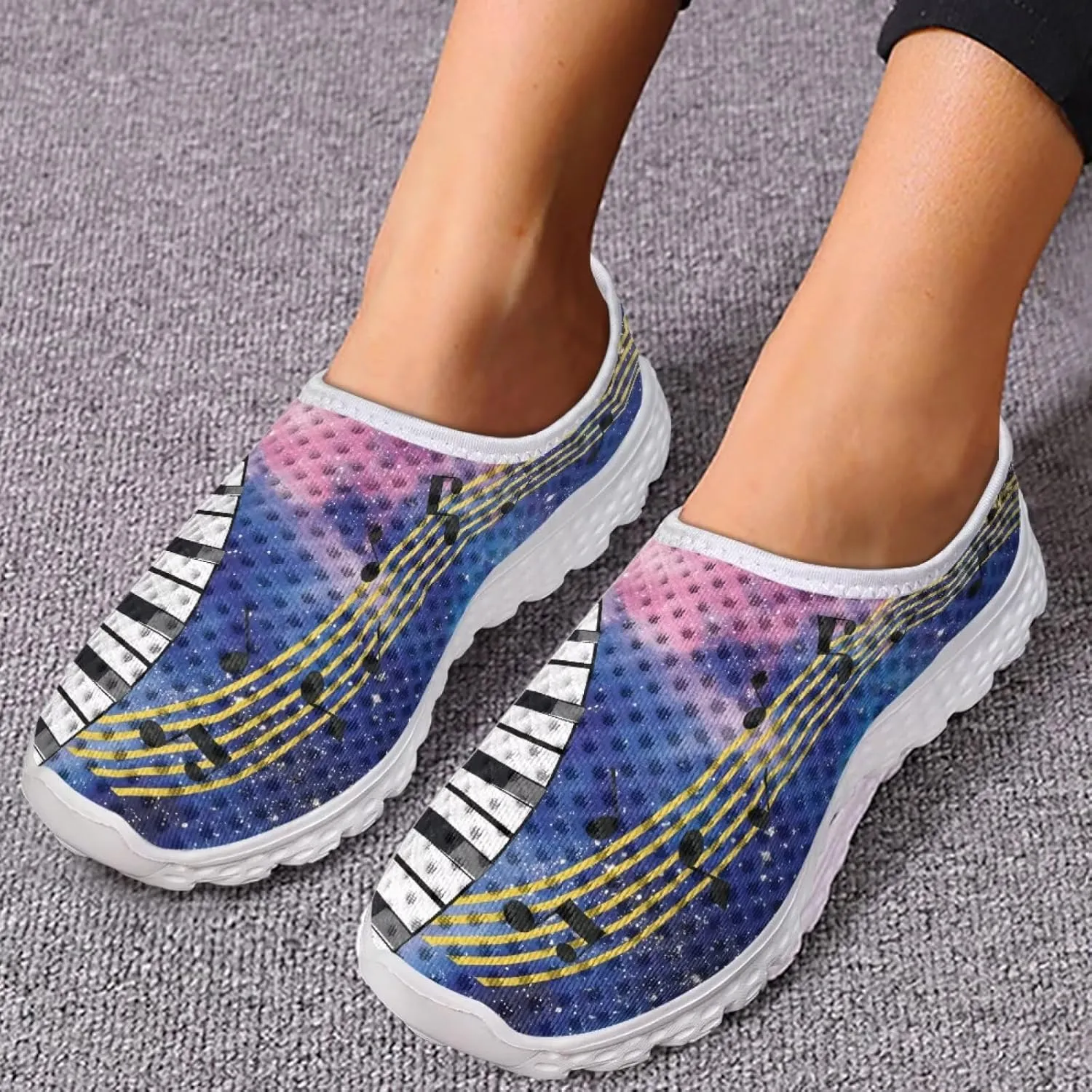 Jeiento American Flag Shoes for Men Women Road Running Shoes Womens Mens Comfortable Walking Tennis Sneakers Athletic Shoes